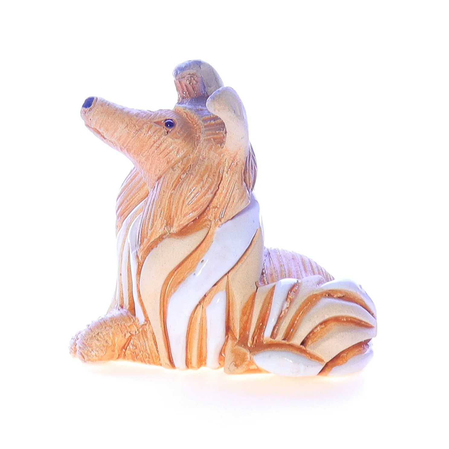Artesania Rinconada Vintage Ceramic Dog Figurine Collie 1975 3.75" - Image 4