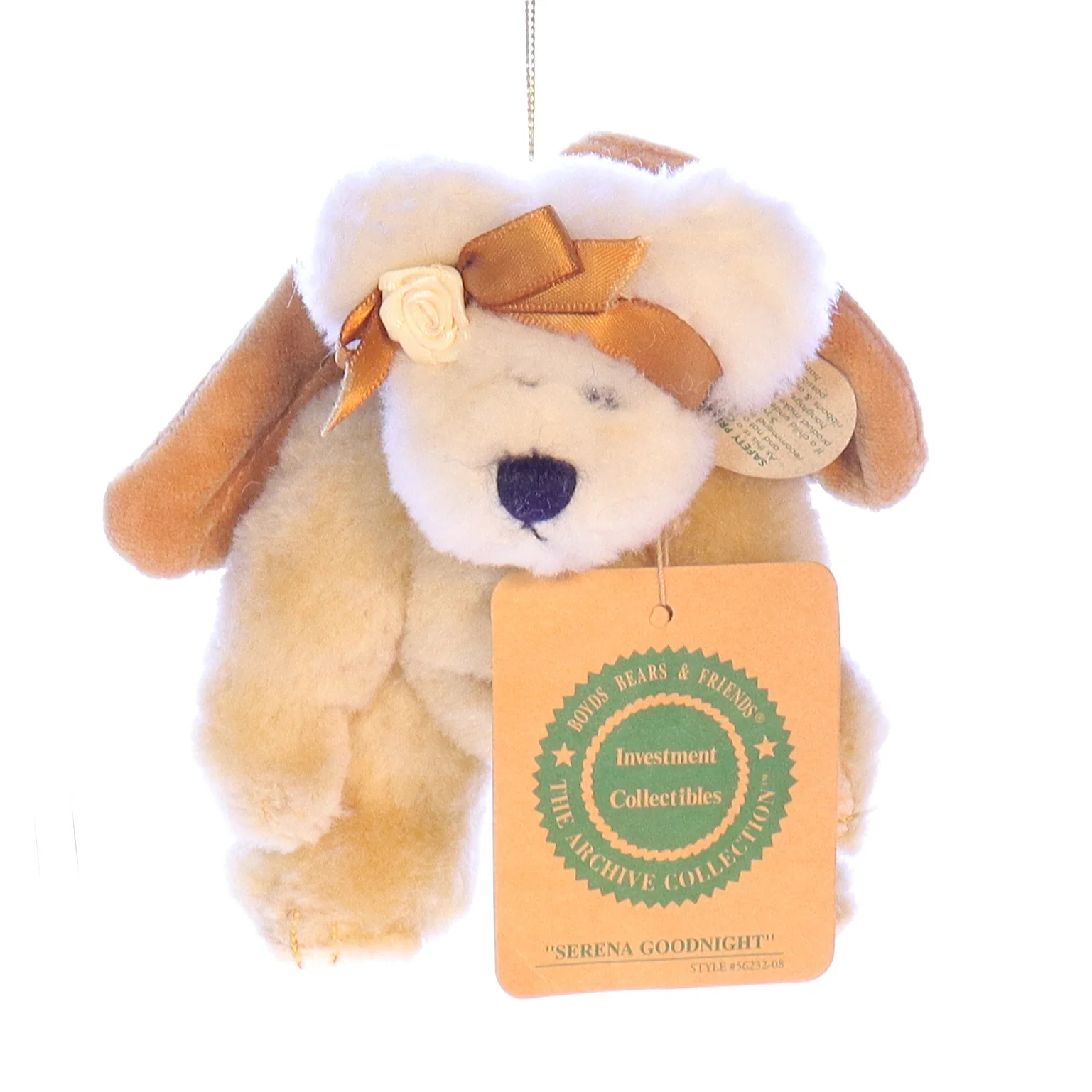 Boyds Bears Collection Plush with Tags Angel Christmas Ornament 56232-08 1990