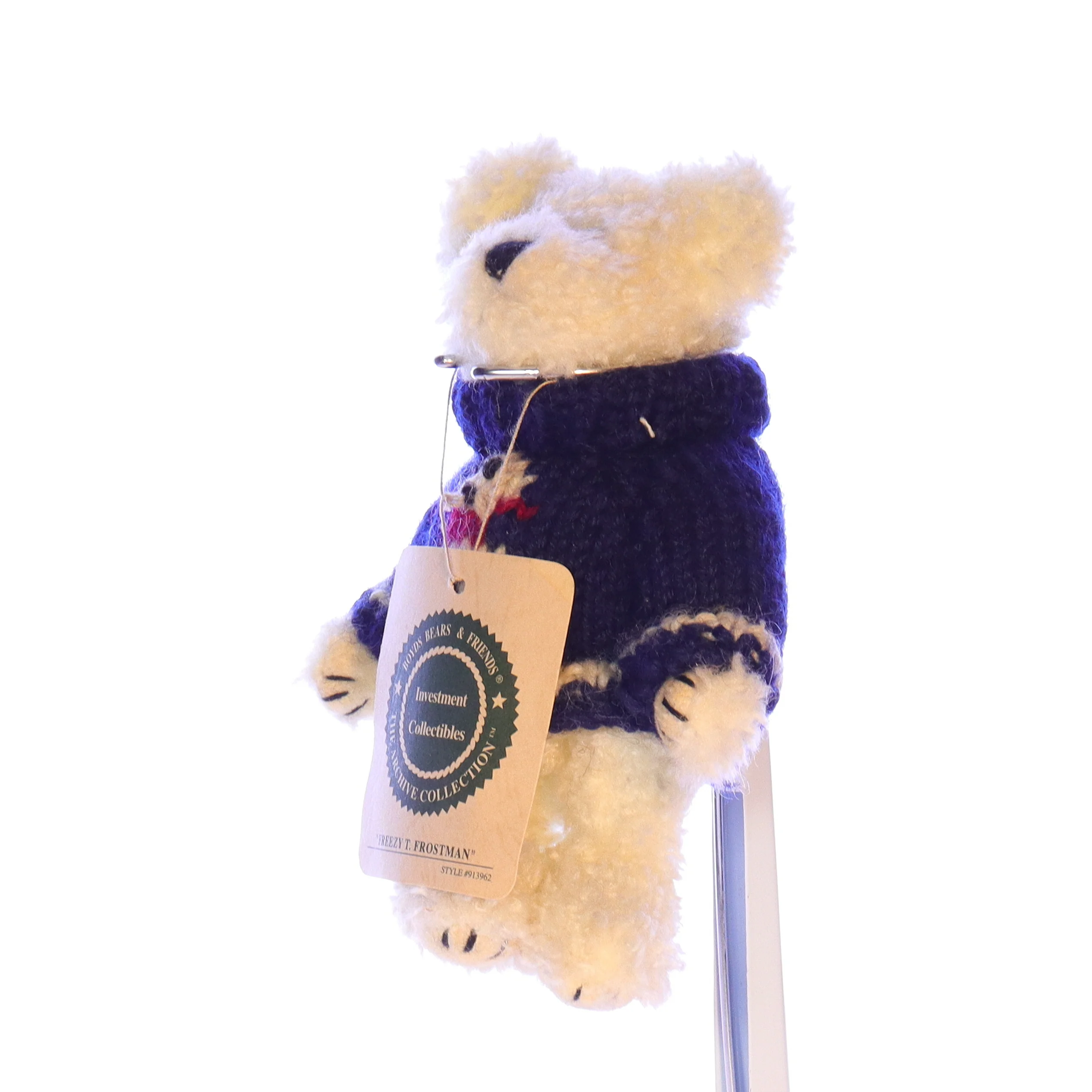 Boyds Bears Collection Plush with Tags Christmas 913962 Freezy T. Frostman 1990 - Image 2