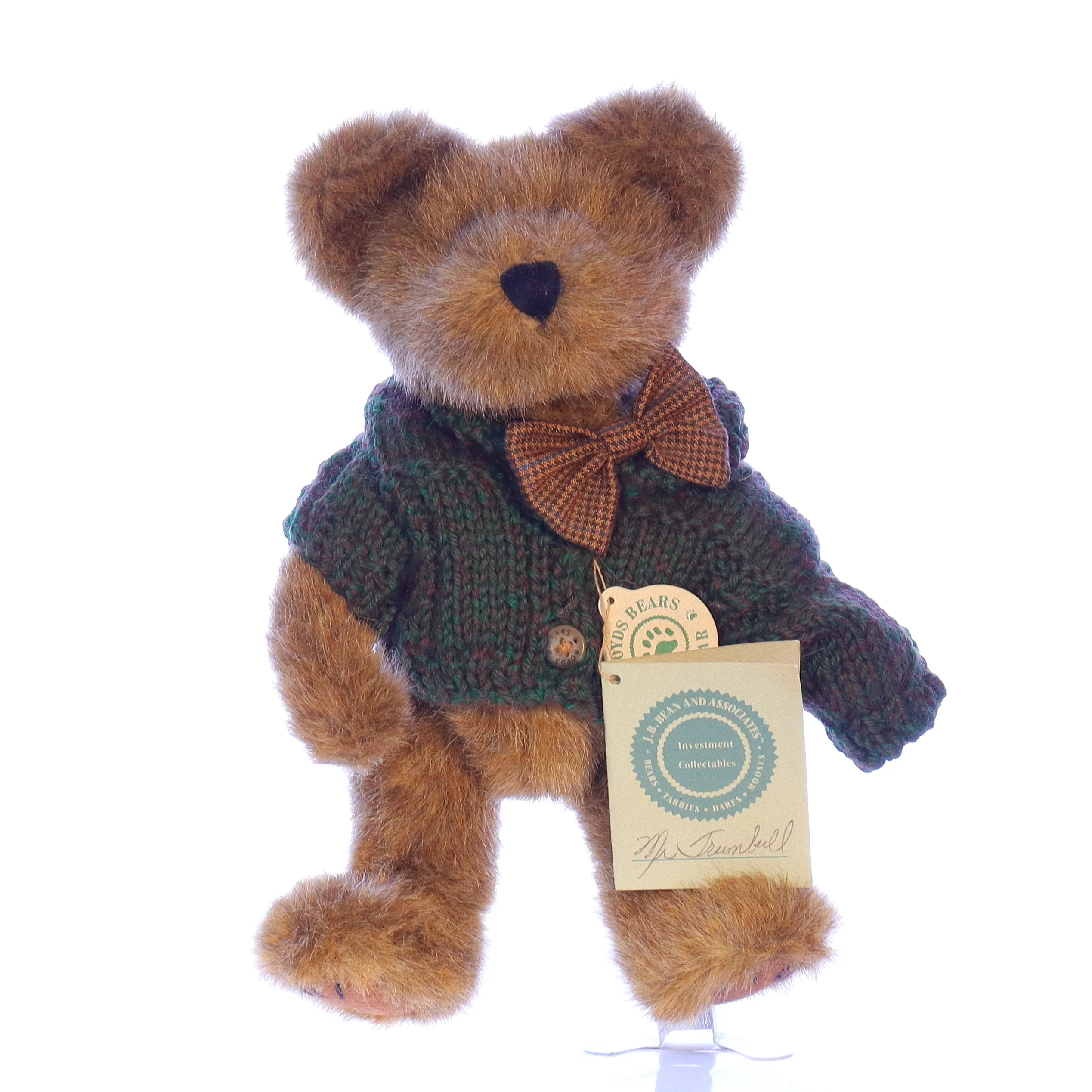 Boyds Bears Collection Plush with Tags J.B. Bean and Associates Mr. Trumbull 10"
