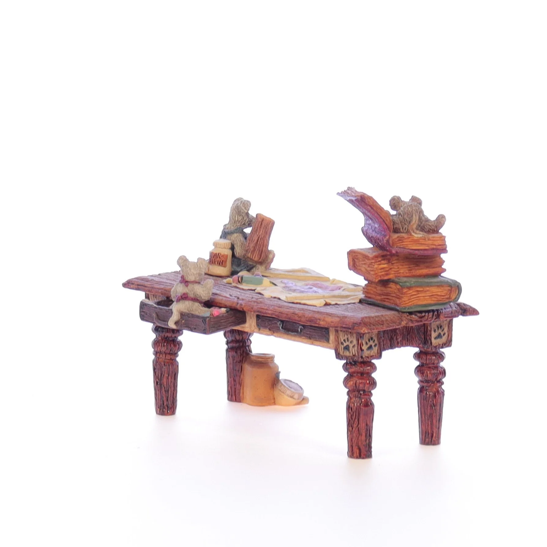 The Bearstone Collection Vintage 1998 Resin Figurine Noah's Genius at Work Table - Image 6