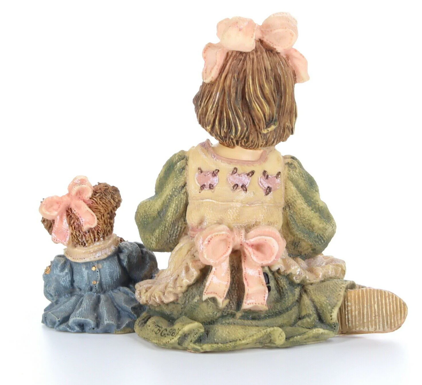 Boyds Bears Dollstone Figurine Alyssia w/ Caroline A Stitch in Time #3539 No Box - Image 5