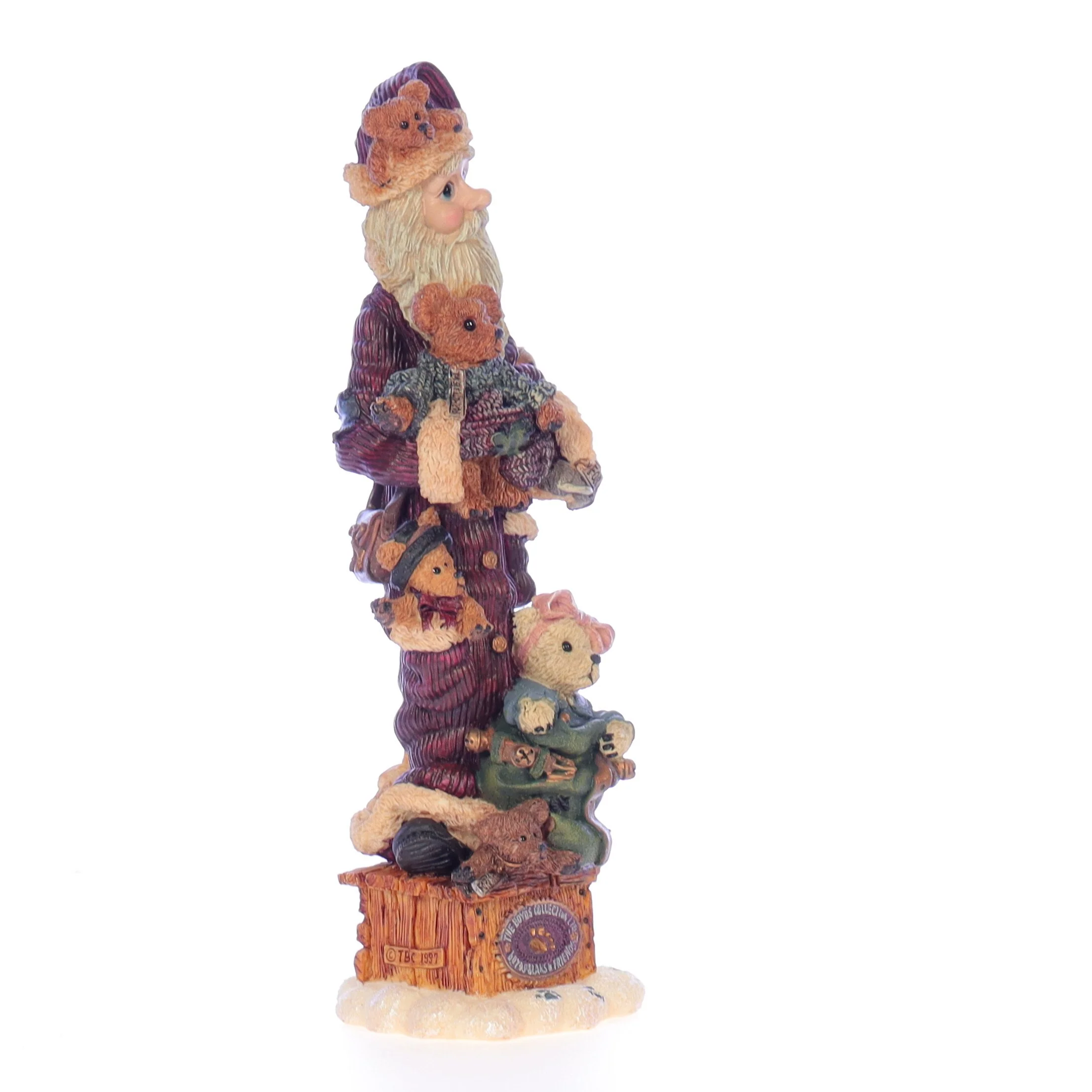 The Folkstone Collection Vintage 1996 Resin Figurine Bearly Nick and Buddies 28001 - Image 8