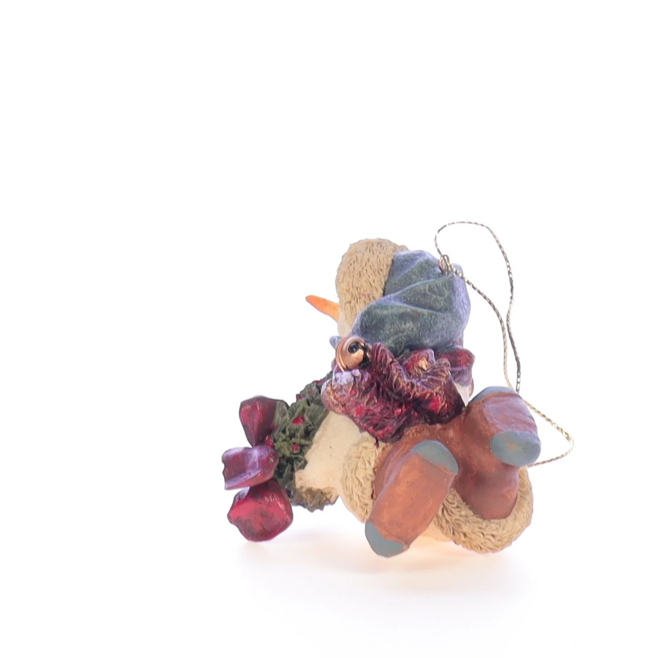 The Folkstone Collection Vintage 1996 Resin Figurine Chilly with Wreath 2564 - Image 3