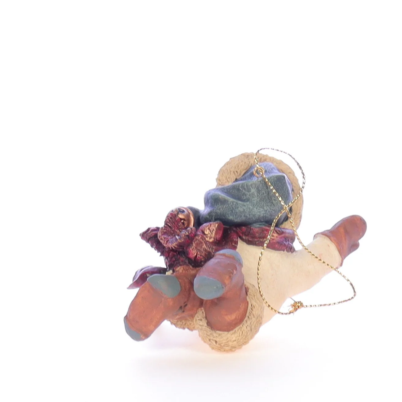 The Folkstone Collection Vintage 1996 Resin Figurine Chilly with Wreath 2564 - Image 4