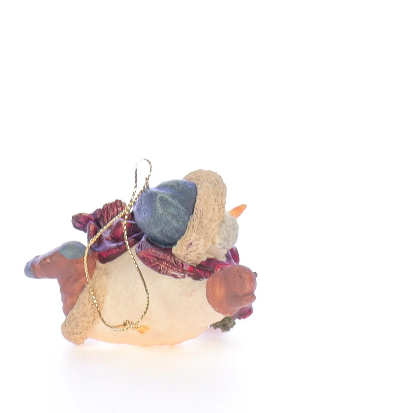 The Folkstone Collection Vintage 1996 Resin Figurine Chilly with Wreath 2564 - Image 6