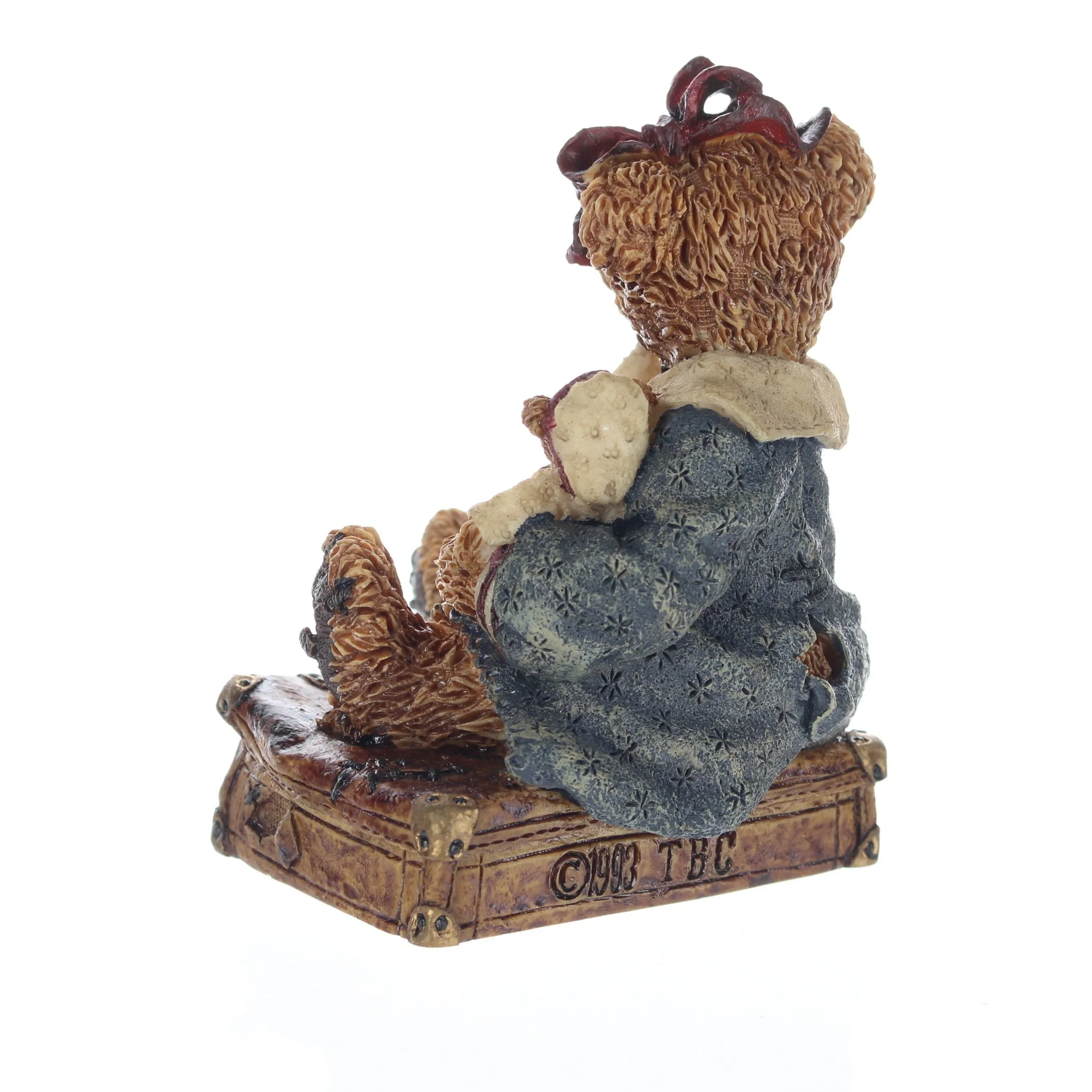 The Bearstone Collection Vintage 1993 Resin Figurine Bailey Bear With Suitcase - Image 4