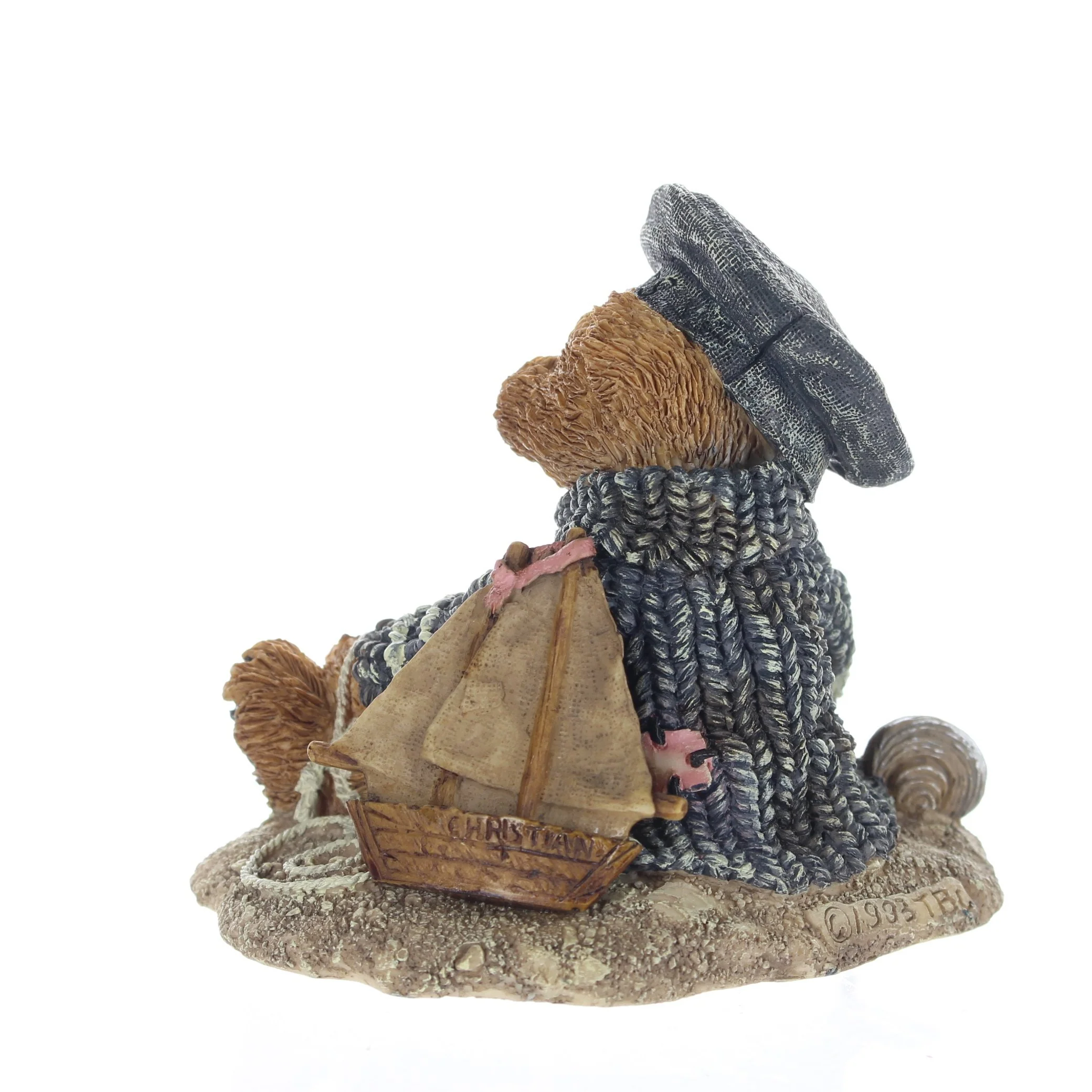 The Bearstone Collection Vintage 1993 Resin Figurine Christian By The Sea 2012 - Image 4