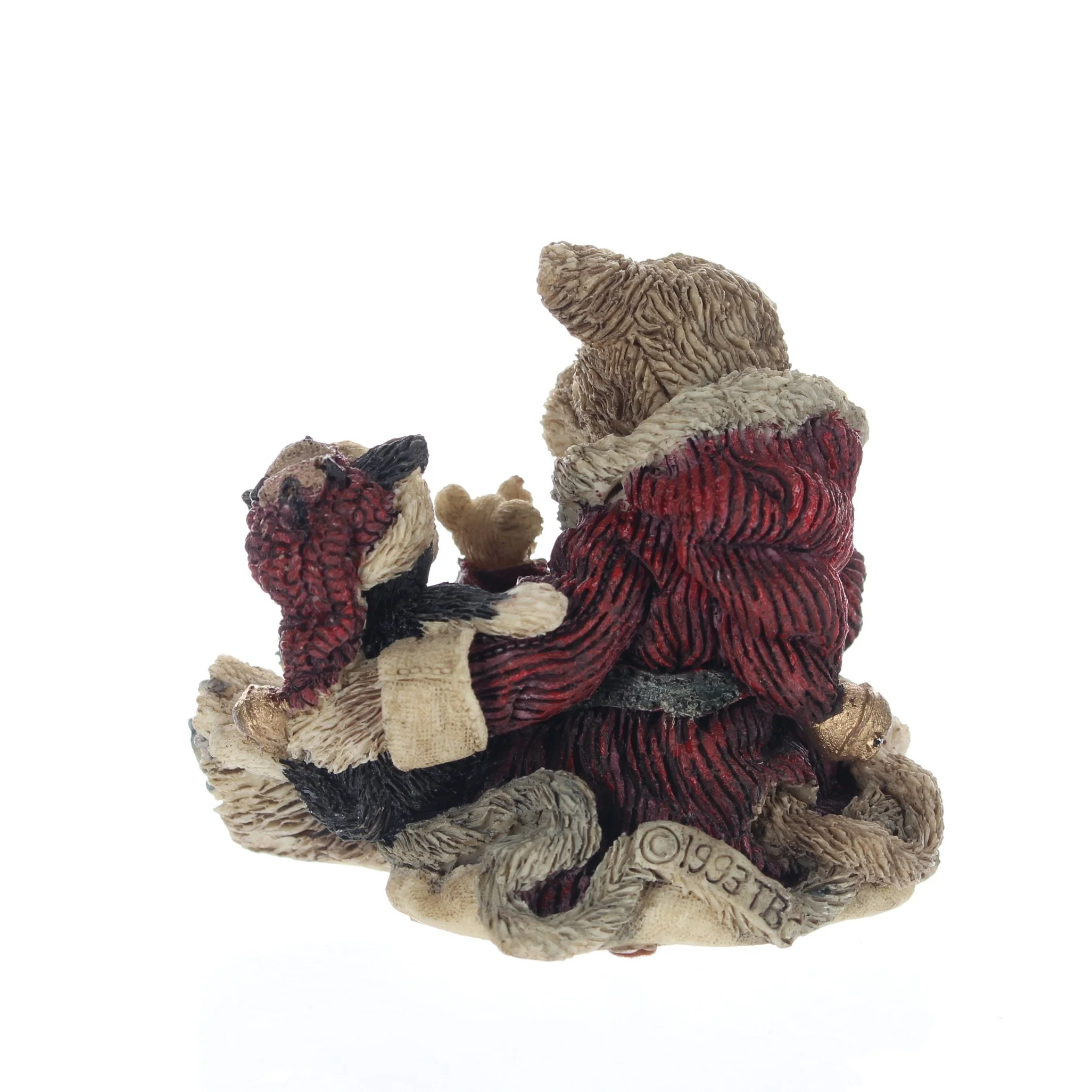 The Bearstone Collection Vintage 1994 Resin Figurine Cookie The Santa Cat 2237 - Image 4