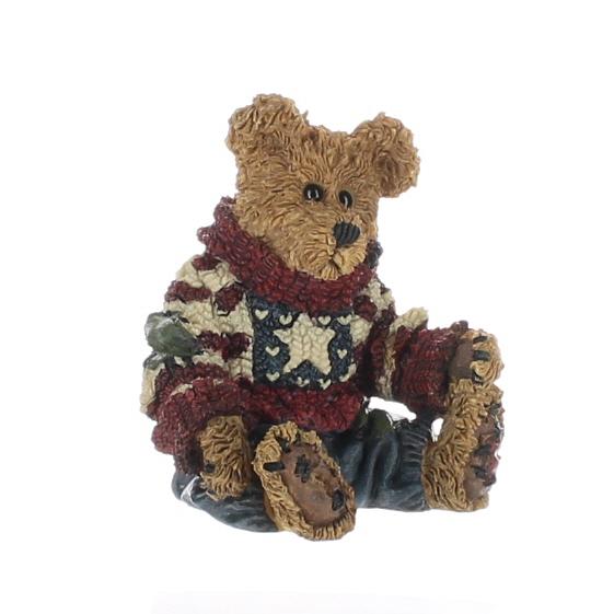 The Bearstone Collection Vintage Resin Figurine Eddieâ€¦Proud to Be A Bearmerican - Image 8