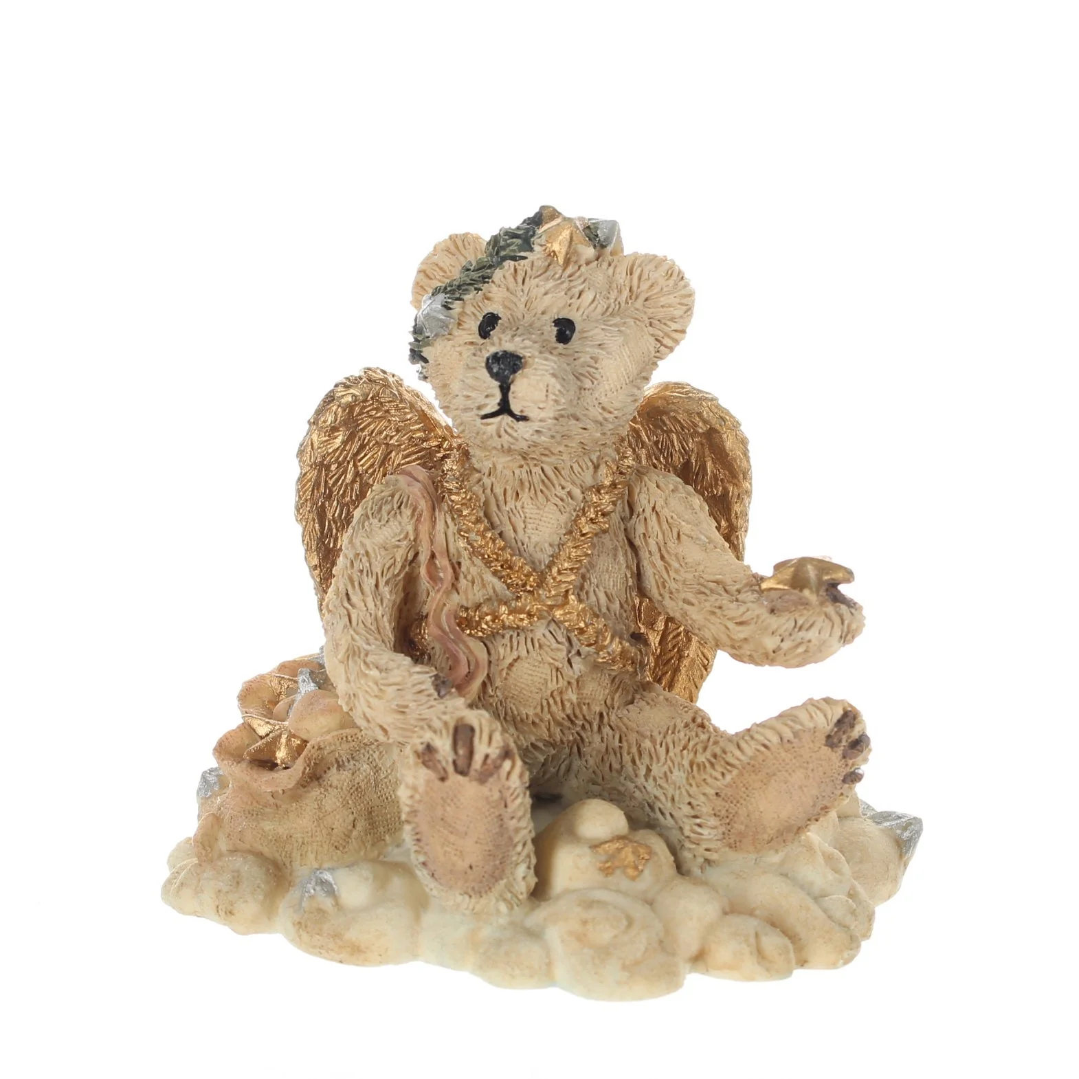 The Bearstone Collection Vintage  Resin Figurine Juliette Angel Bear (IVORY)