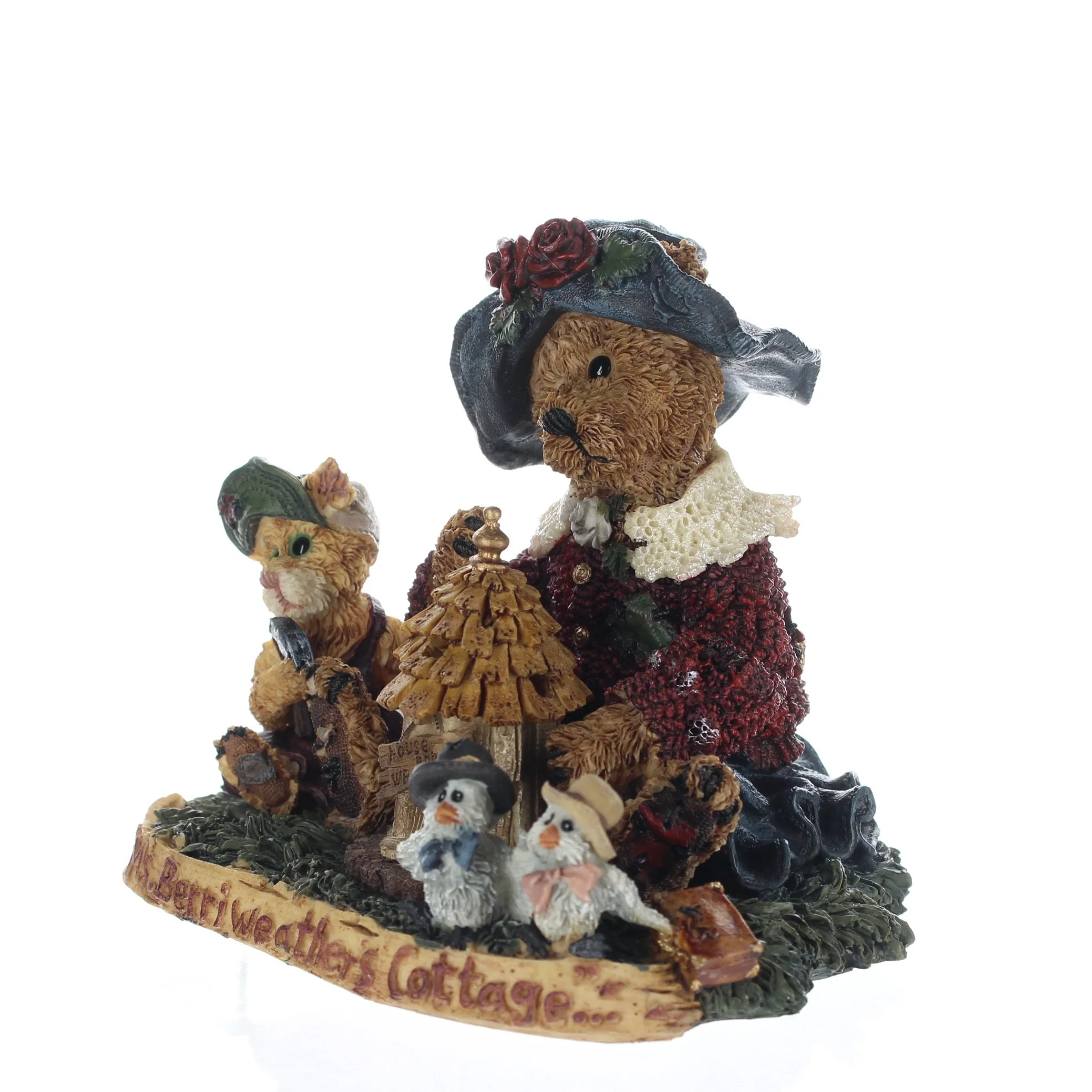 The Bearstone Collection Vintage 1998 Resin Figurine Ms. Berriweather's Cottage - Image 2