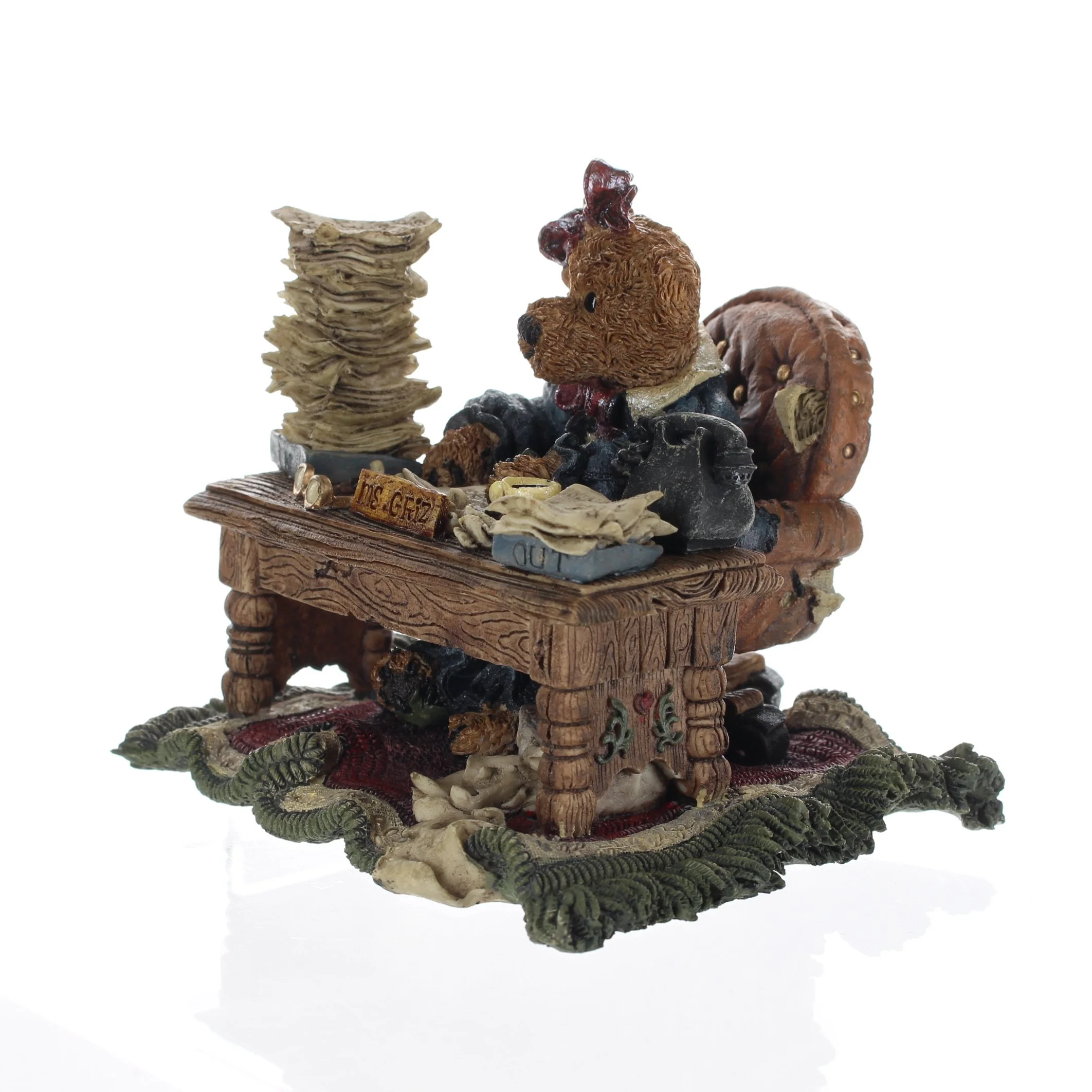 The Bearstone Collection Vintage 1995 Resin Figurine Ms. Grizâ€¦Monday Morning 2276 - Image 2