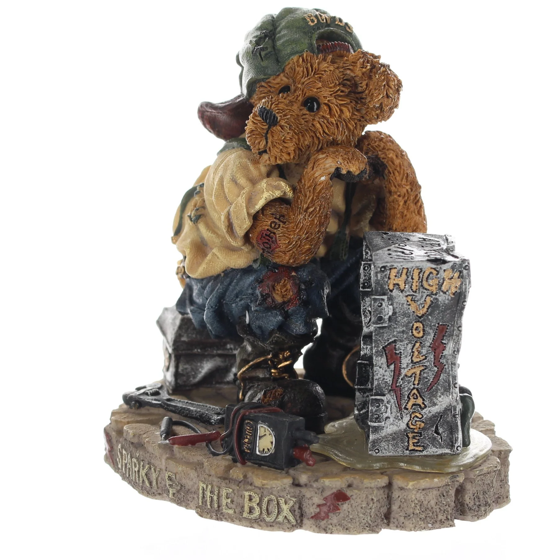 The Bearstone Collection Vintage 1998 Resin Figurine Sparky & The Box 227716 - Image 2