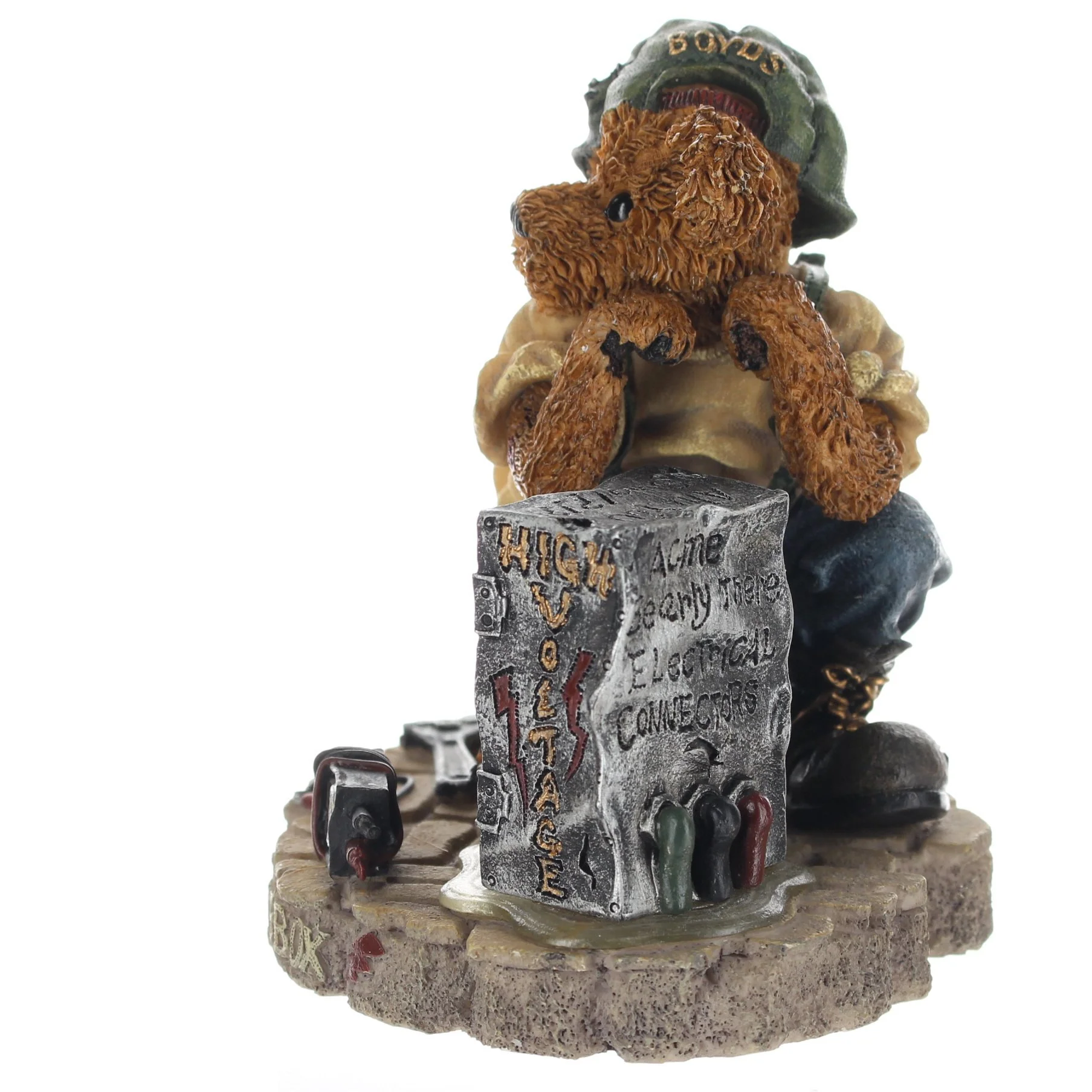 The Bearstone Collection Vintage 1998 Resin Figurine Sparky & The Box 227716 - Image 3
