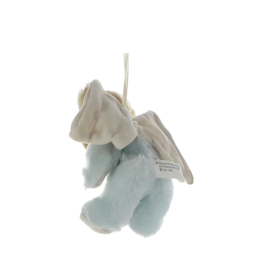 Boyds Bears & Friends Vintage  Plush Bear brown winged bear blue PJ blue hairbow - Image 4