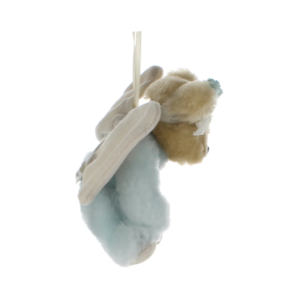 Boyds Bears & Friends Vintage  Plush Bear brown winged bear blue PJ blue hairbow - Image 7