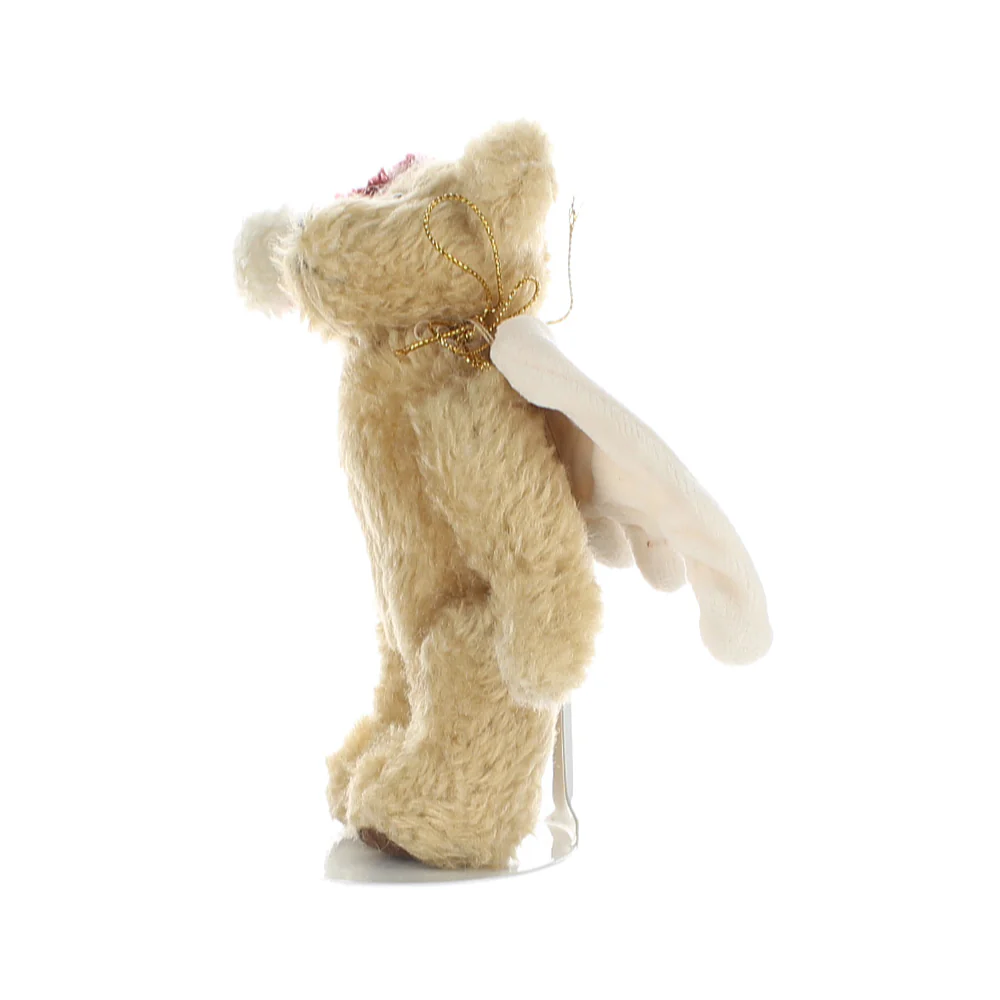 Boyds Bears & Friends Vintage  Plush Bear tan winged bear Santa hat ornament - Image 2