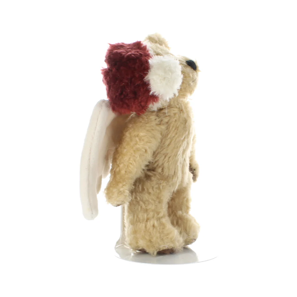 Boyds Bears & Friends Vintage  Plush Bear tan winged bear Santa hat ornament - Image 7