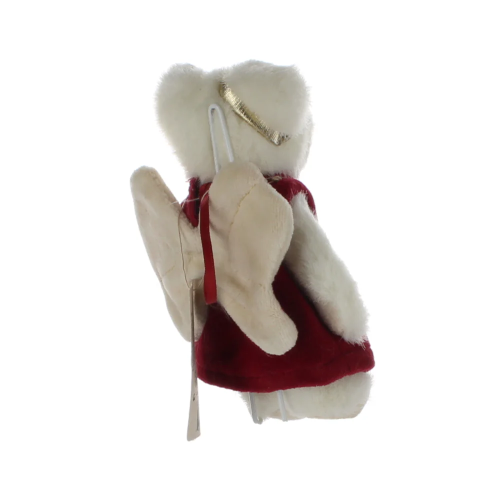 Boyds Bears & Friends Vintage  Plush Bear white bear red velvet dress "HOPE" 2000 - Image 6
