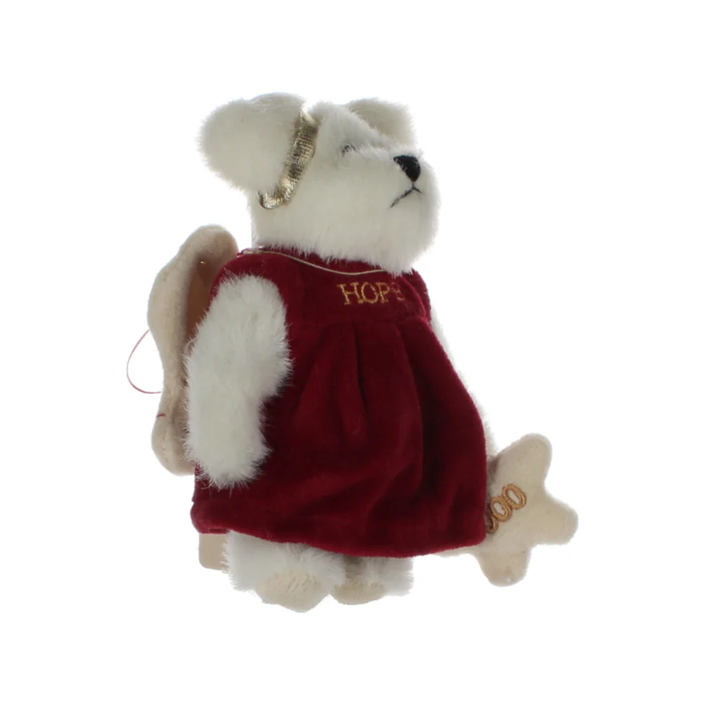 Boyds Bears & Friends Vintage  Plush Bear white bear red velvet dress "HOPE" 2000 - Image 8