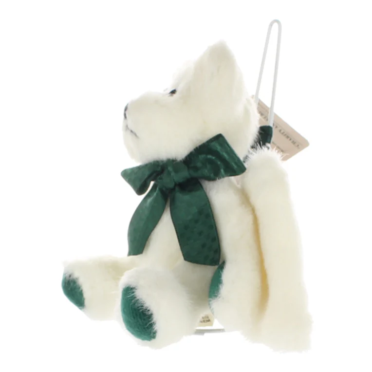 Boyds Bears & Friends Vintage  Plush Bear white winged bear green feet and bow - Image 2