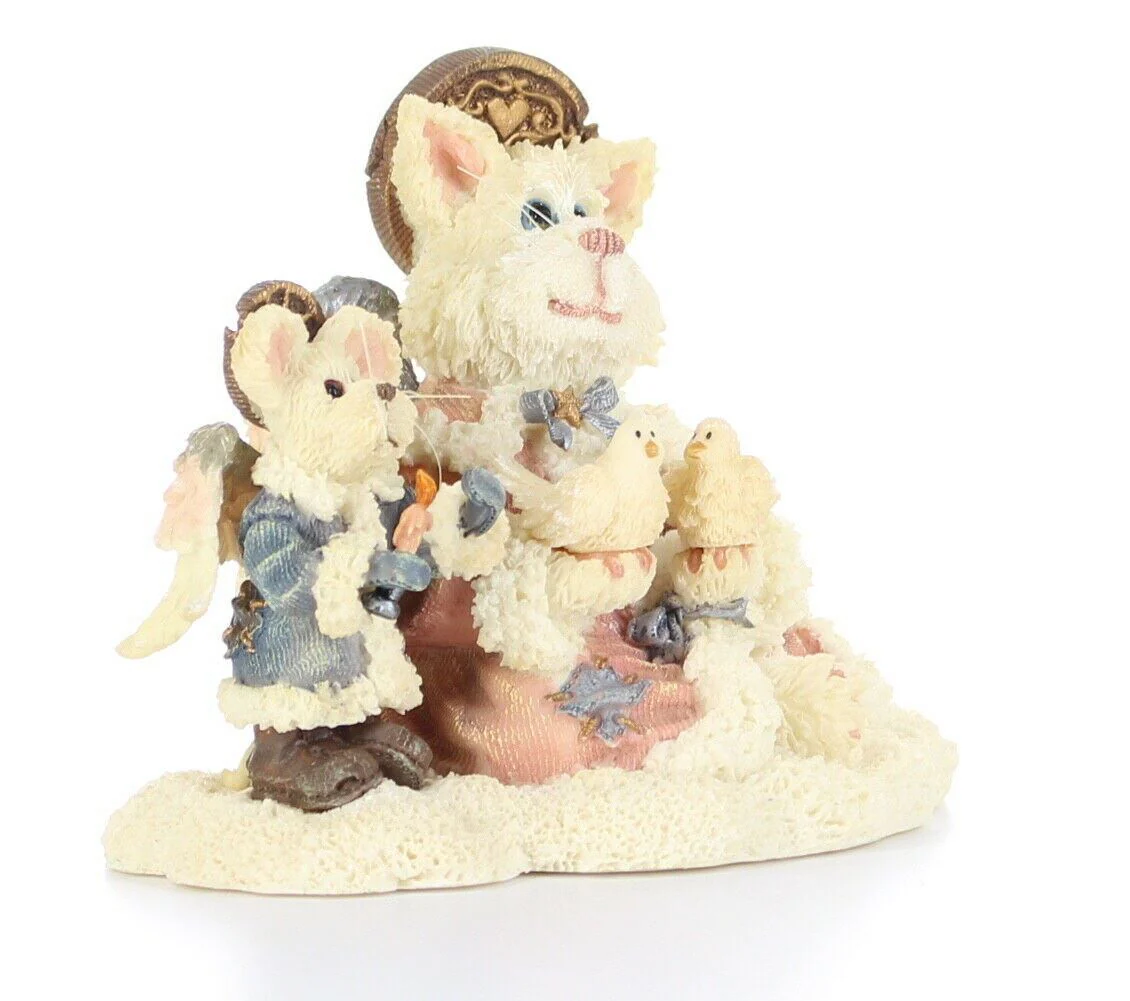 Boyds Bears & Friends Purrstone Figurine Christmas Peace on Earth #371004 Box - Image 8