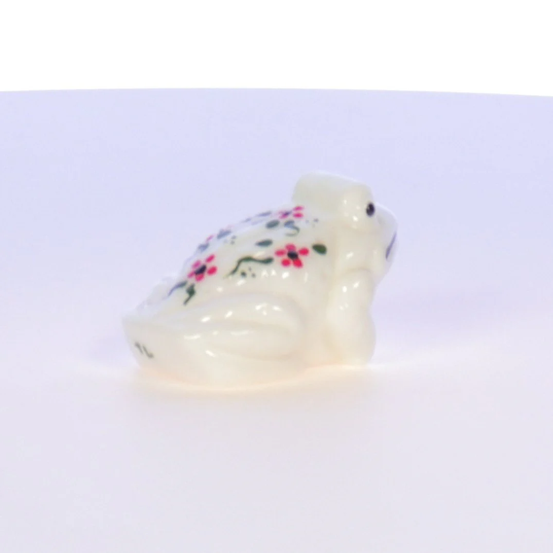 Boyd Crystal Art Glass Vintage Hand Painted Jeremy the Frog Figurine Milkwhite - Image 5