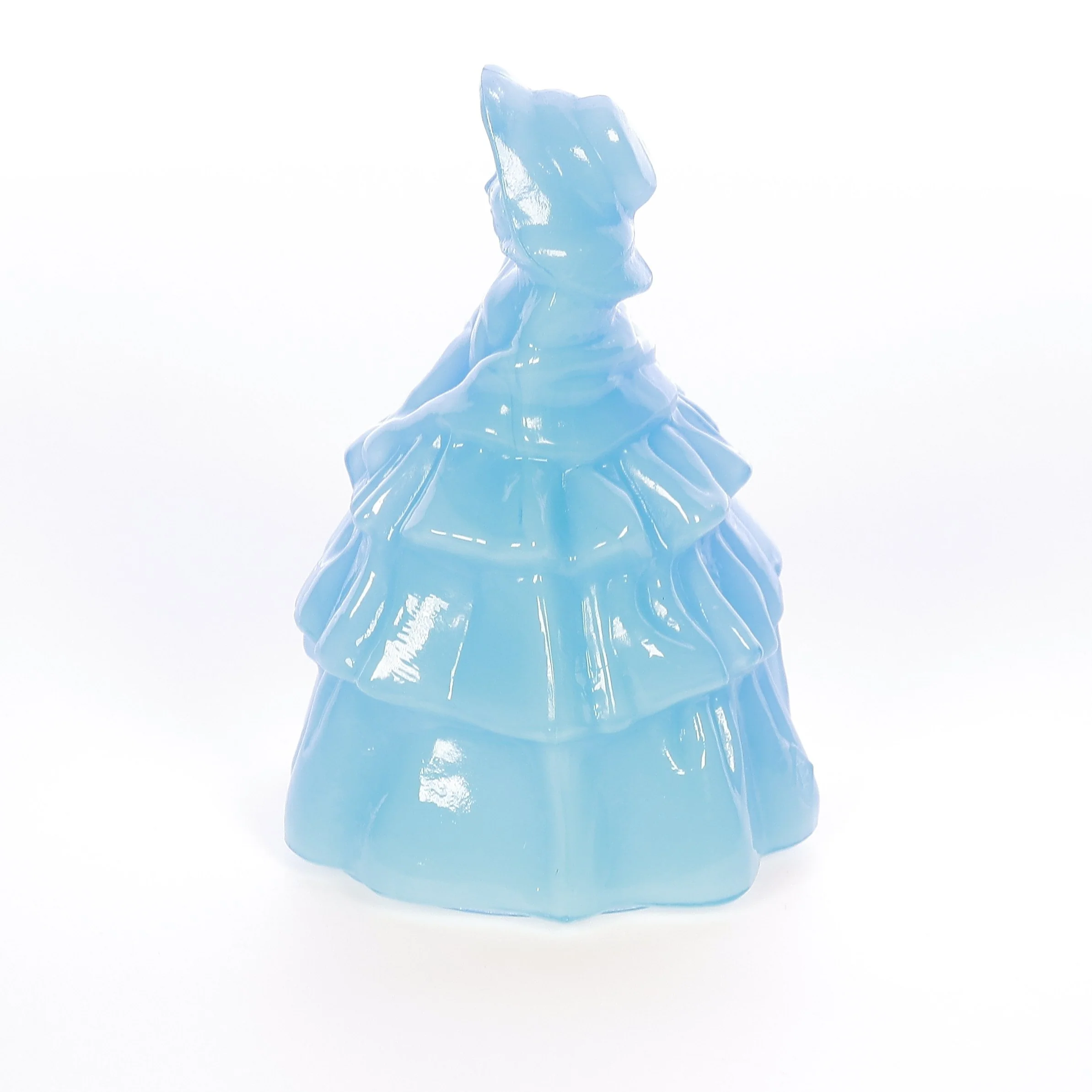Boyds Crystal Art Glass Vintage 1979 Glass Figurine Louise Doll Ice Blue 10-1-79 - Image 3