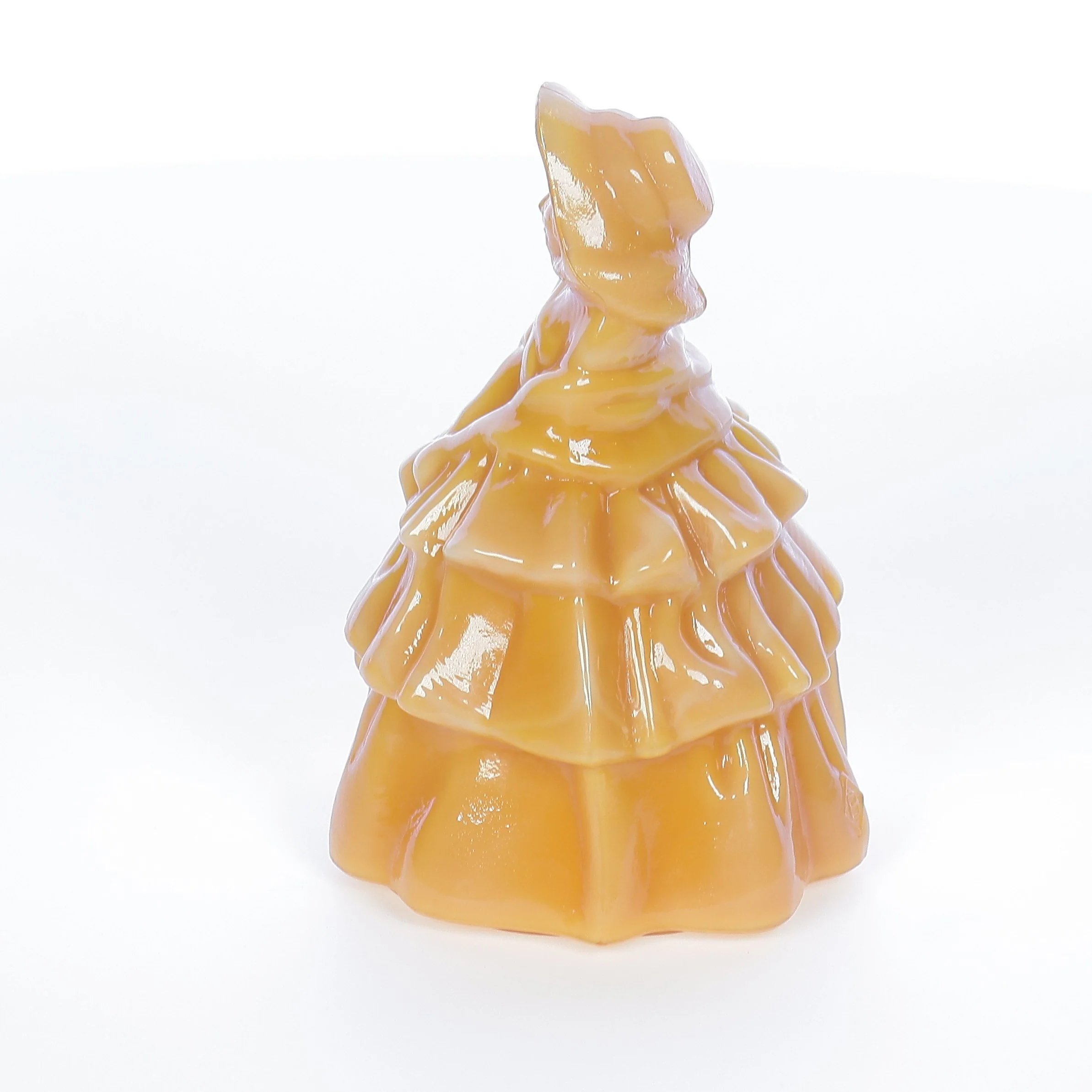 Boyds Crystal Art Glass Vintage 1980 Glass Figurine Louise Doll Persimmon 5-7-80 - Image 3