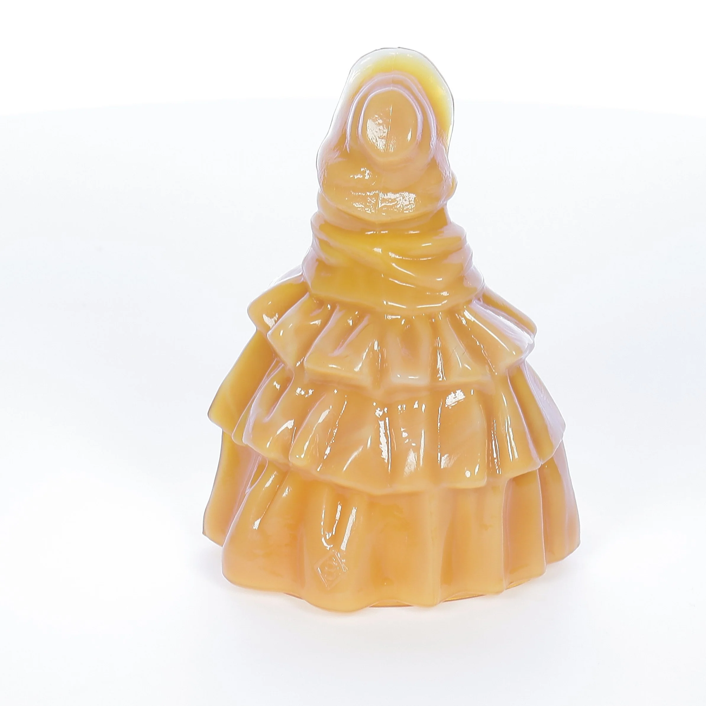 Boyds Crystal Art Glass Vintage 1980 Glass Figurine Louise Doll Persimmon 5-7-80 - Image 5