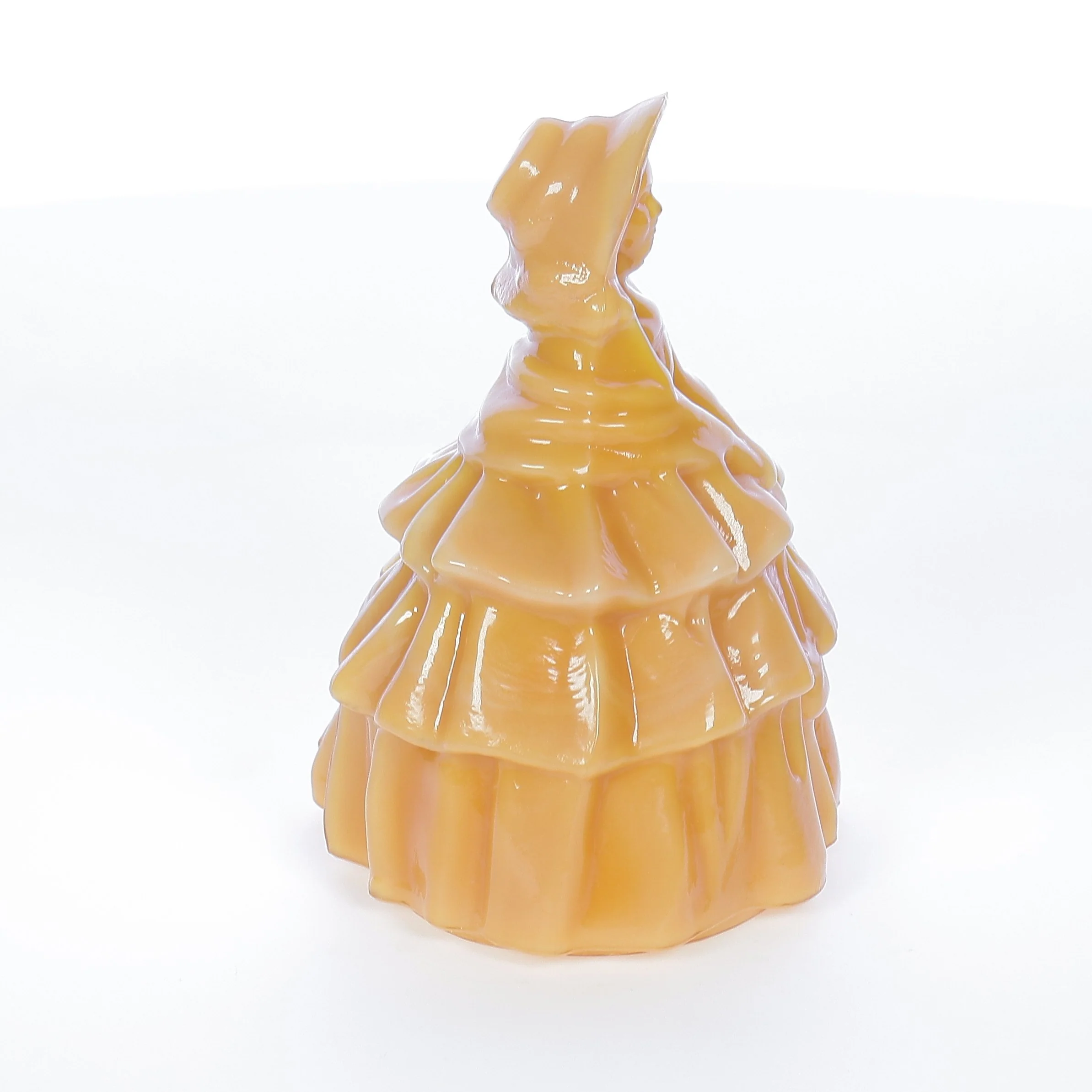 Boyds Crystal Art Glass Vintage 1980 Glass Figurine Louise Doll Persimmon 5-7-80 - Image 7