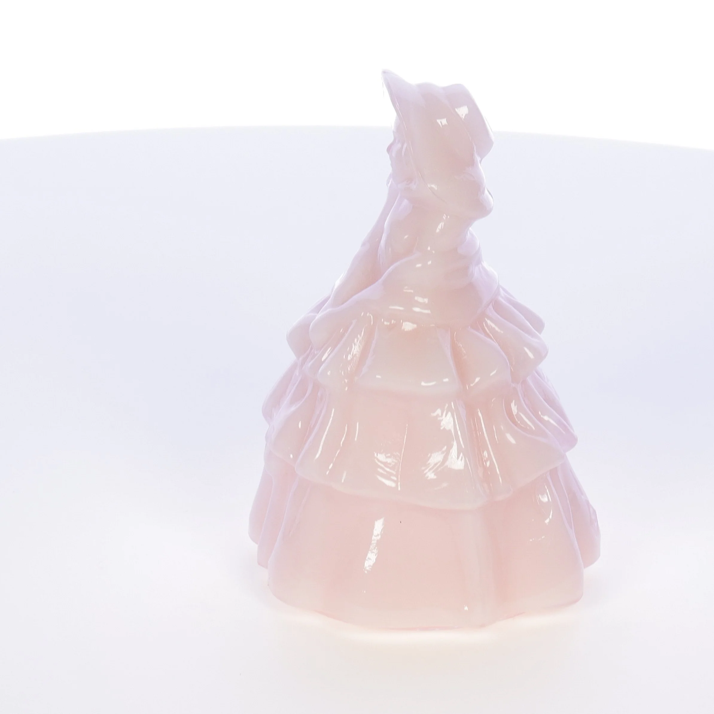 Boyds Crystal Art Glass Vintage 1980 Figurine Louise Doll Pink Champagne 2-21-80 - Image 3