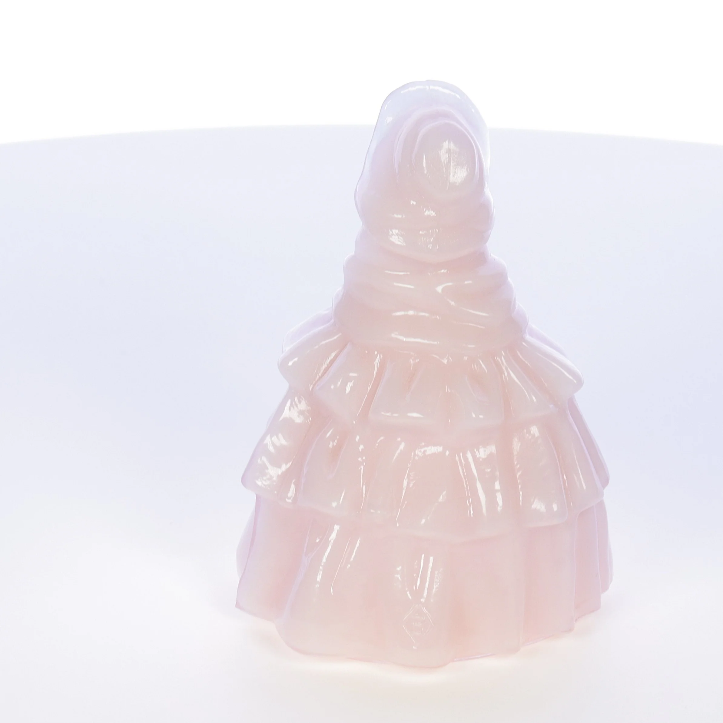 Boyds Crystal Art Glass Vintage 1980 Figurine Louise Doll Pink Champagne 2-21-80 - Image 5
