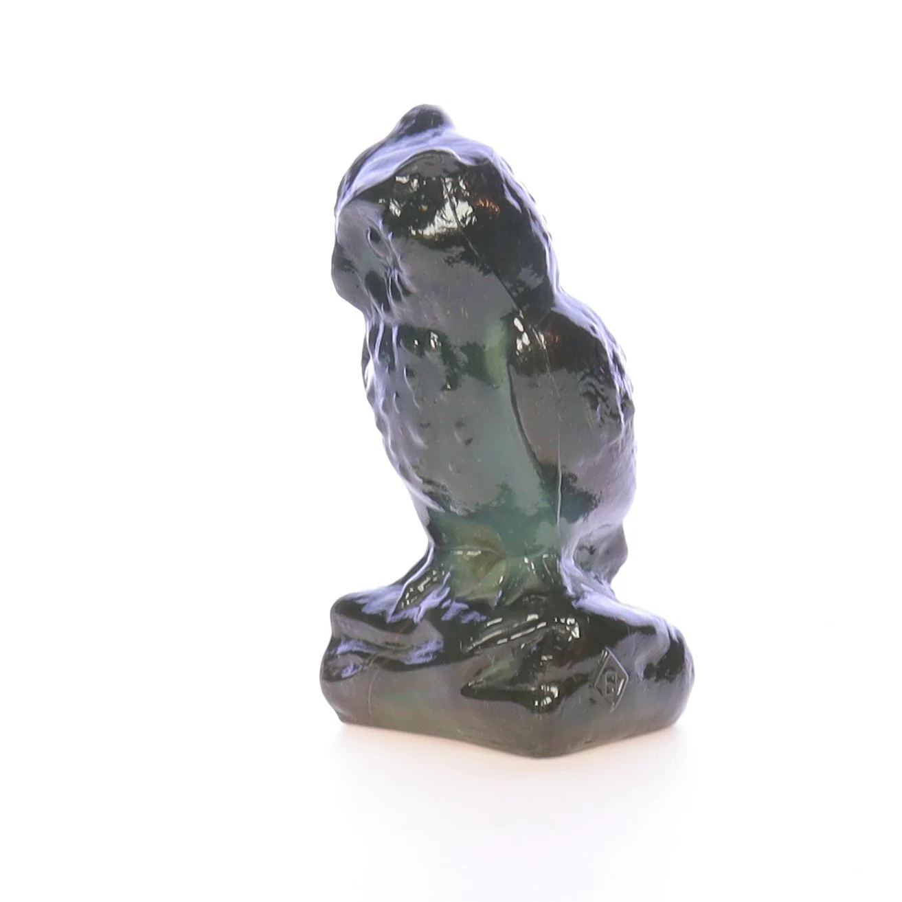 Boyd Glass Vintage 1979 Glass Figurine Boyd Glass Owl #025 - Image 3