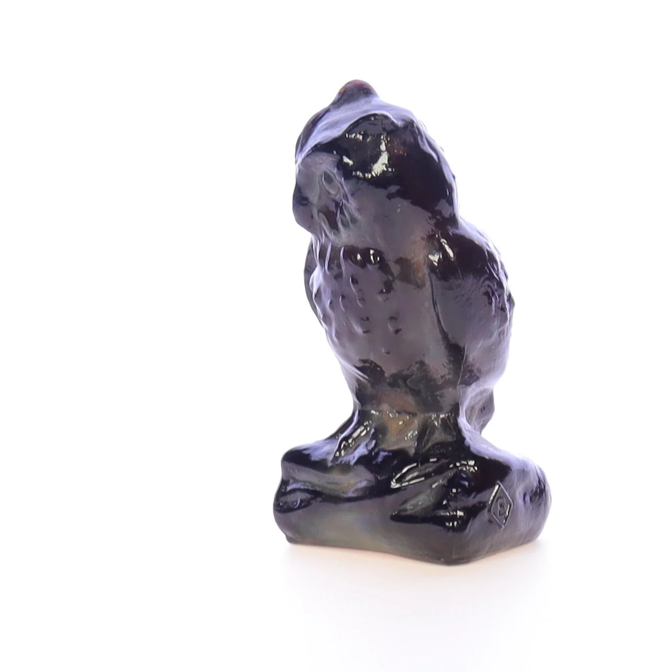 Boyd Glass Vintage 1979 Glass Figurine Boyd Glass Owl #034 - Image 3