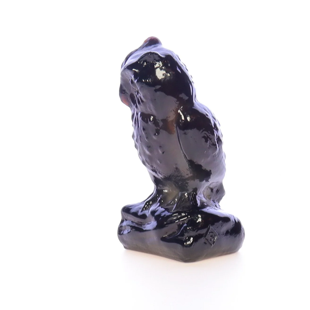 Boyd Glass Vintage 1979 Glass Figurine Boyd Glass Owl #035 - Image 3