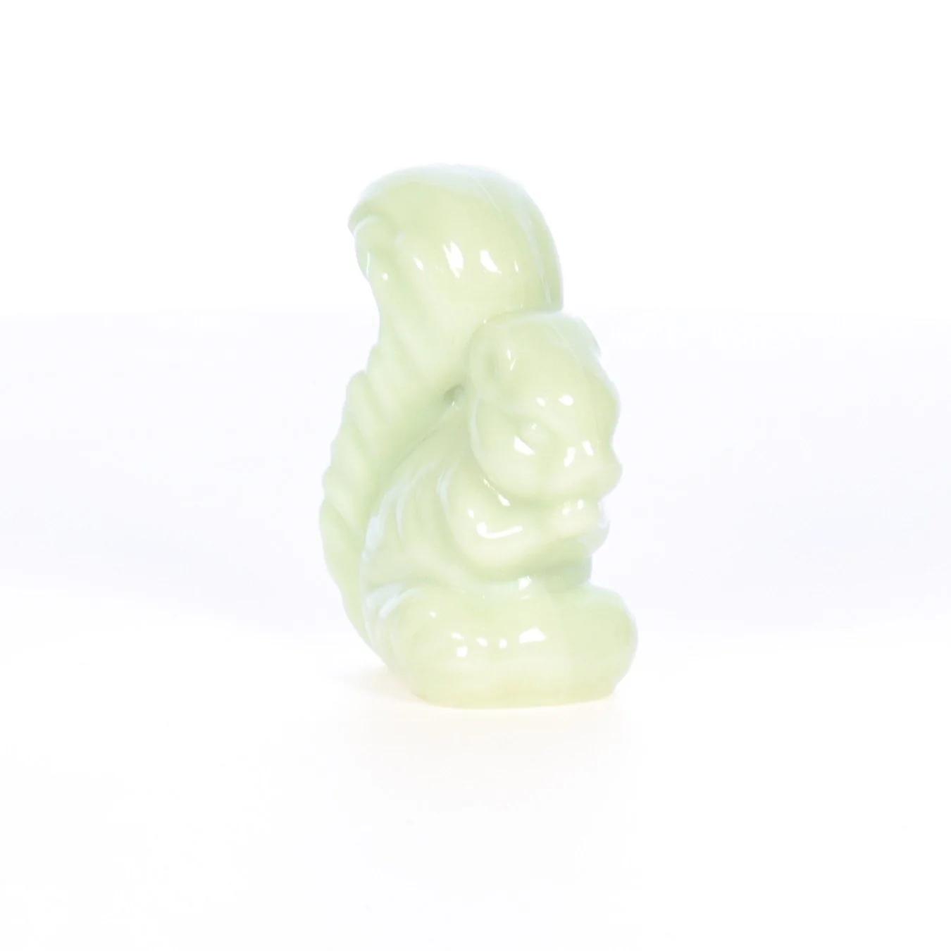 Boyd Crystal Art Glass Vintage Sammy the Squirrel Figurine Marshmallow