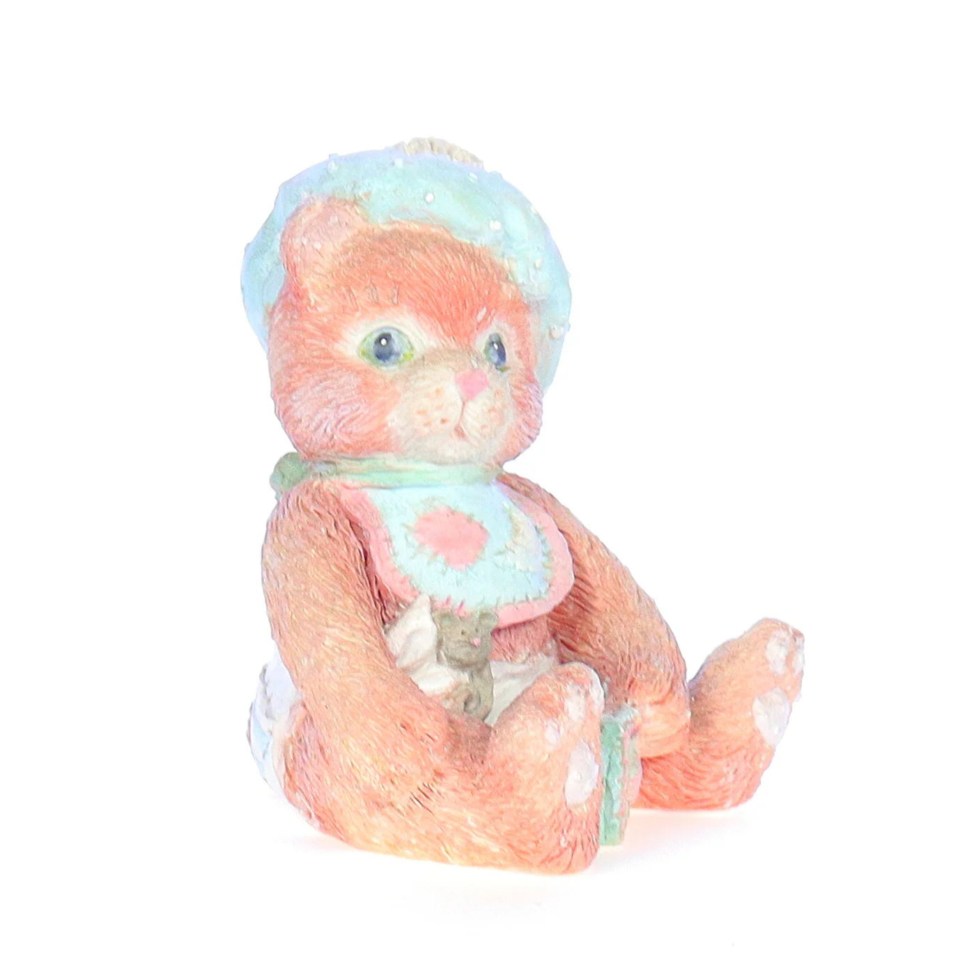 Calico Kittens Vintage Resin New Baby Figurine 628433 A Bundle of Love 1992 2.5" - Image 8