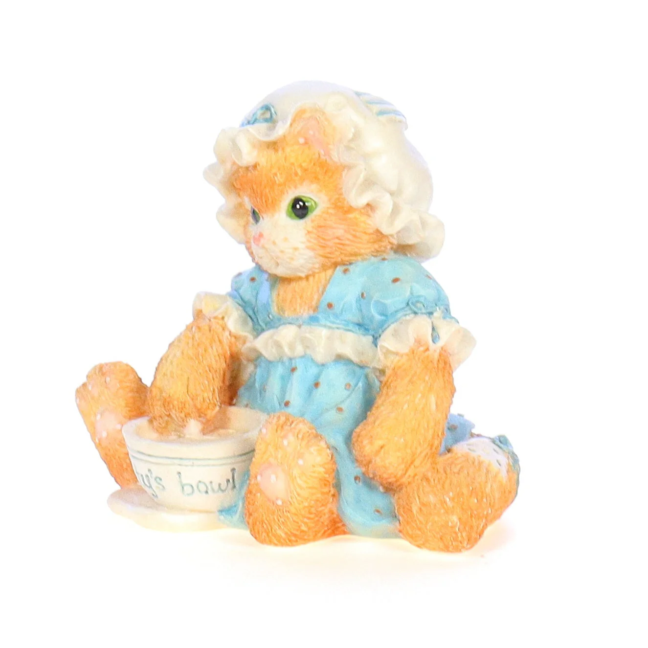 Calico Kittens Vintage 1994 Resin Figurine Finicky An Unexpected Treat 112321 - Image 2