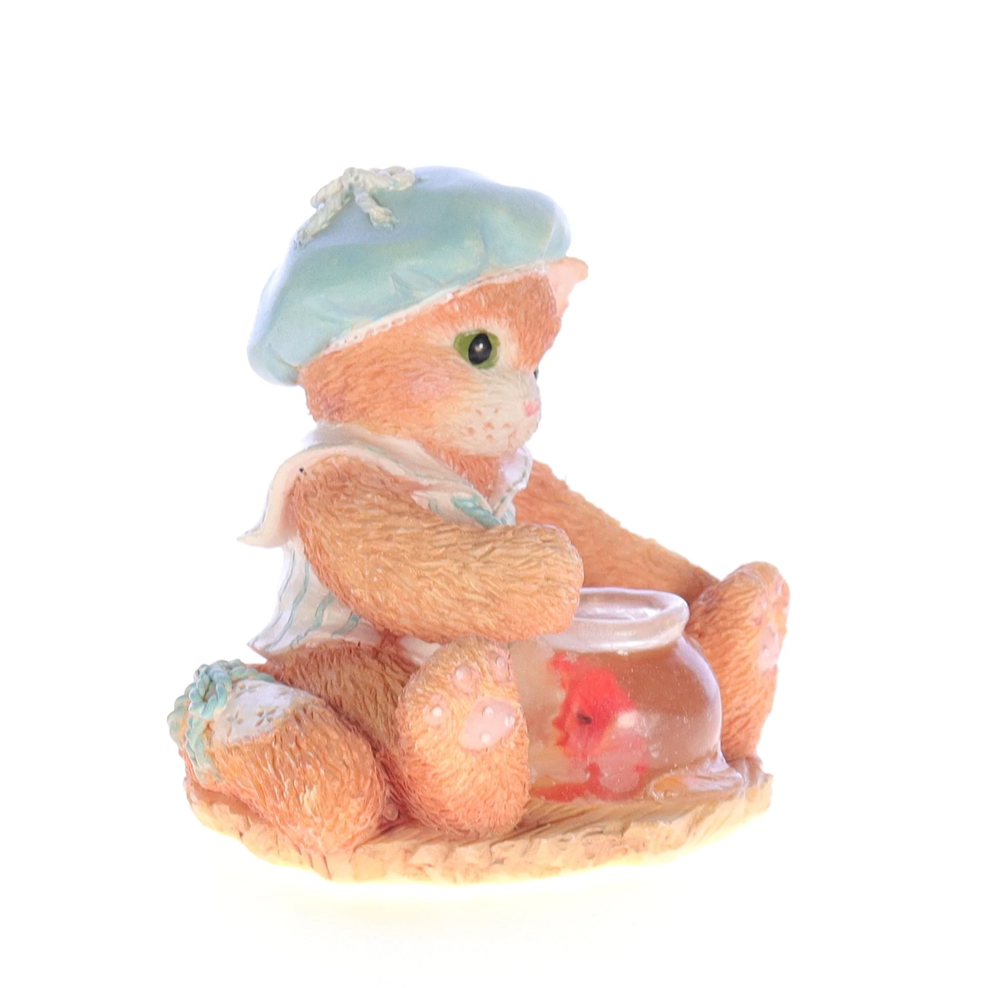Calico Kittens Vintage 1994 Resin Figurine Fishing For A Friend 112453 - Image 8