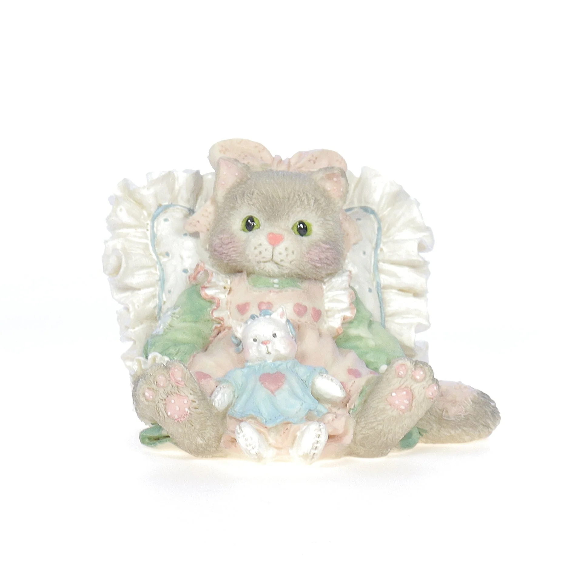 Calico Kittens Vintage 1992 Resin Figurine Friends Are Cuddles Of Love 627976