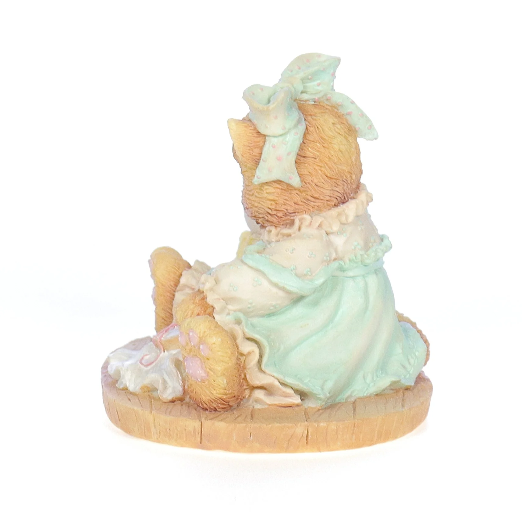 Calico Kittens Vintage 1992 Resin Figurine Friendship Is Sewn Stitch By Stitch - Image 3