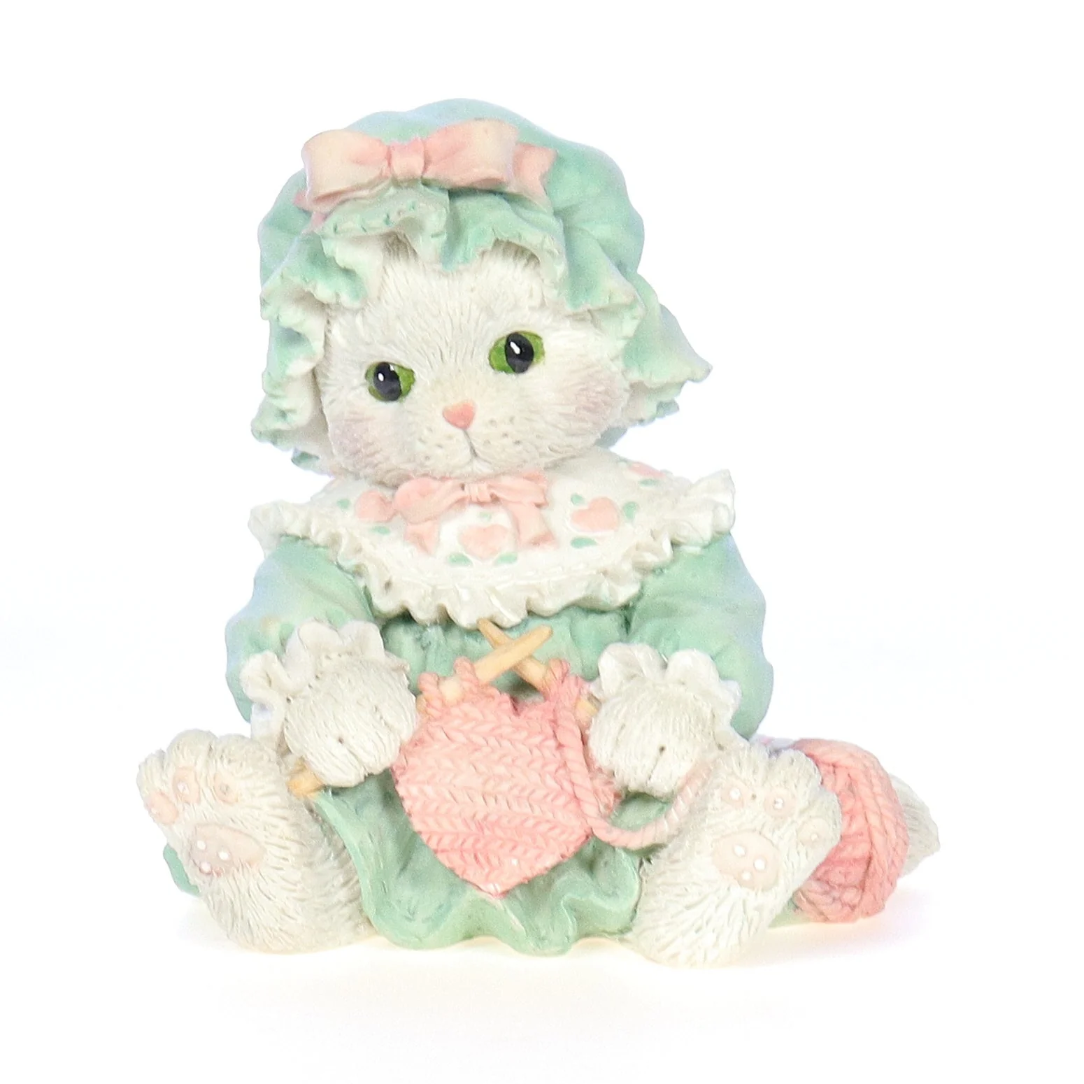 Calico Kittens Vintage 1993 Resin Figurine Friendship Mends The Heart 623490 Box