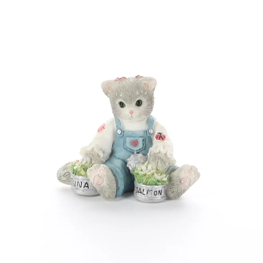 Mini Cat w/ Flowers | (Pre-Owned: No Box)