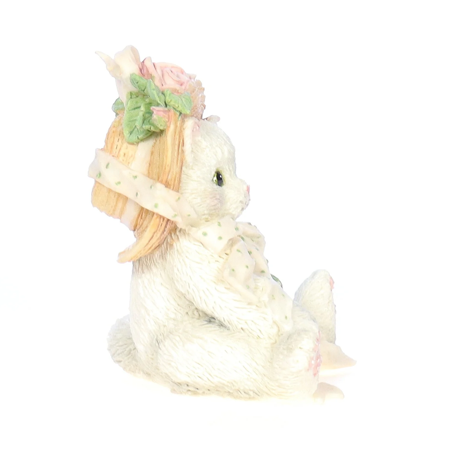 Calico Kittens Vintage 1992 Resin Figurine our Friendship Blossomed From The Heart - Image 7