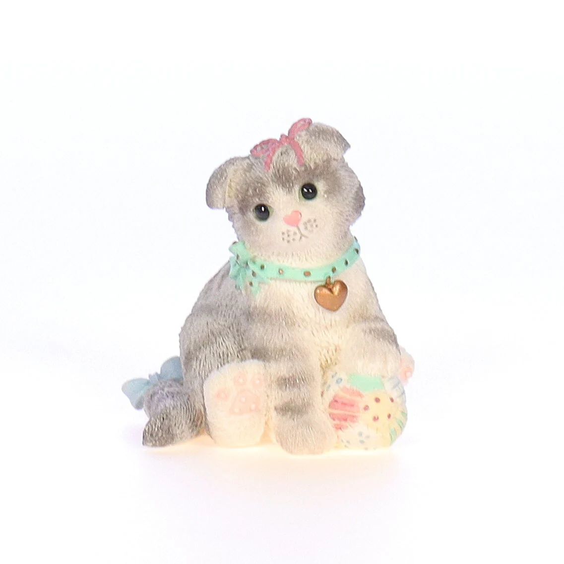 Calico Kittens Vintage 1997 Resin Figurine Scottish Fold 336475