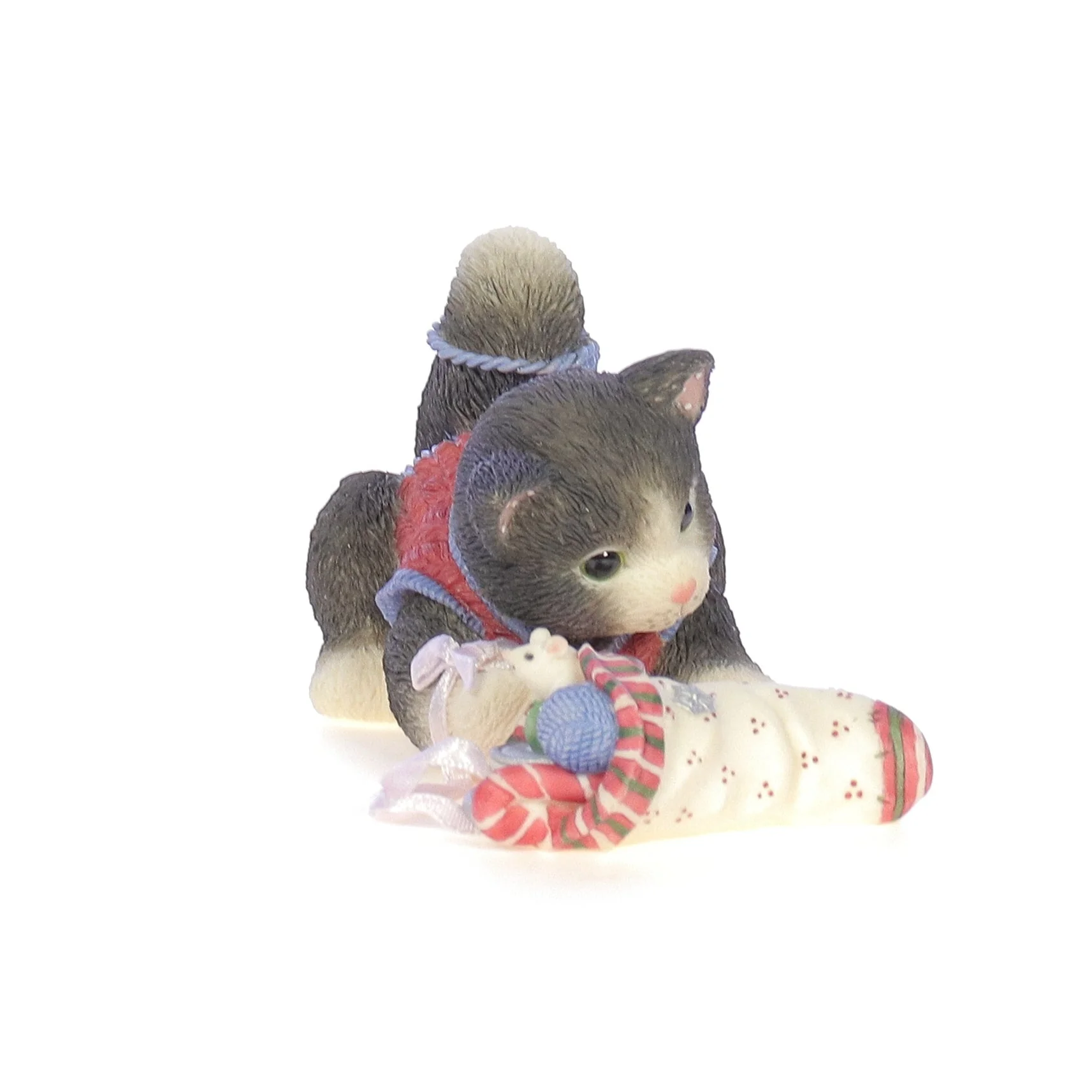 Calico Kittens Vintage 1998 Resin Figurine Sock Full of Love 360090 - Image 8