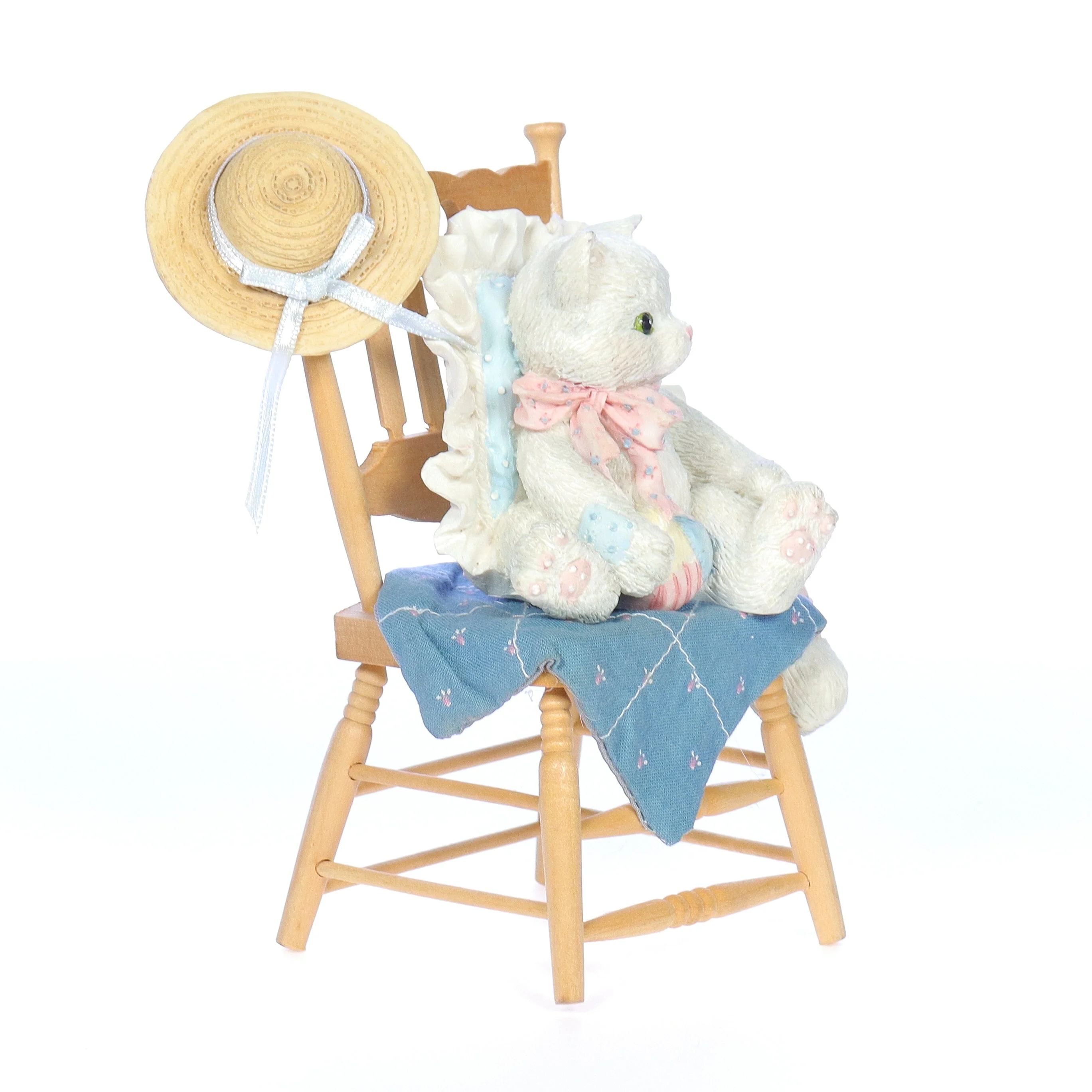 Calico Kittens Vintage 1992 Resin Figurine Waiting For A Friend Like You 627895 - Image 7