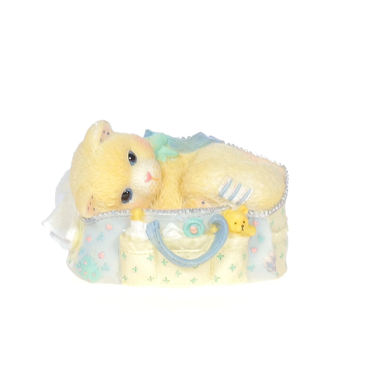 Calico Kittens Vintage 2001 Resin Figurine Welcoming A Whole New Bag Of Tricks